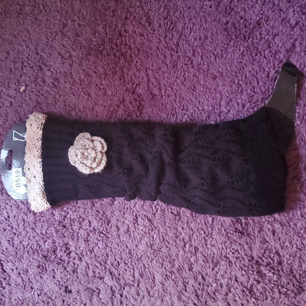 Leg Warmers, Black/Tan